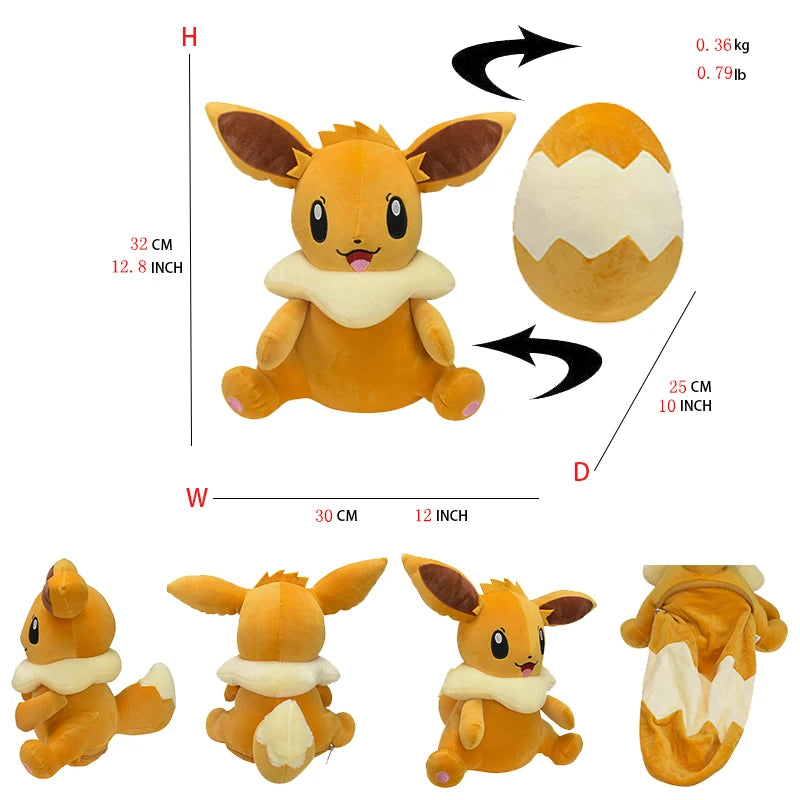 Big Size Pokemon Plush Toys Eevee Umbreon Cartoon Figure Peluche Dolls KJolteon Vaporeon Sylveon Anime Stuffed Dolls Gifts