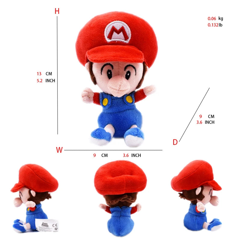 41 Styles Mario Stuffed Plush Toys Princess Peach Toadette Bowser JR Luigi Yoshi Waluigi Wario Anime Cartoon Peluche Dolls