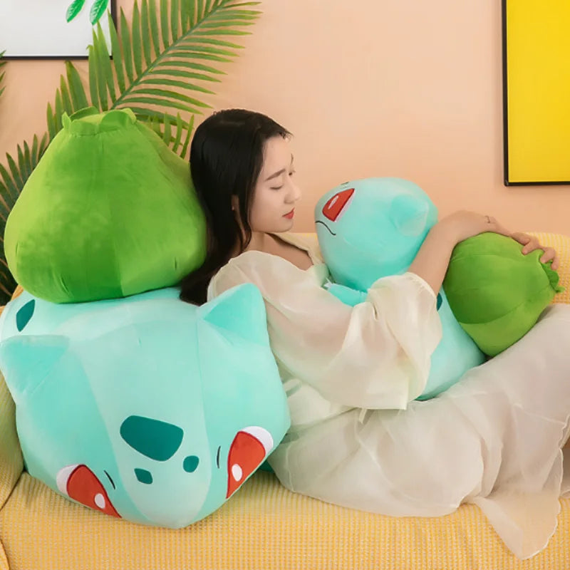 45cm Pokemon Bulbasaur Plush Stuffed Doll Toy Soft Anime Dolls Stuffed Animal Kawaii Throw Pillow Birthday Gift for Boys Girls