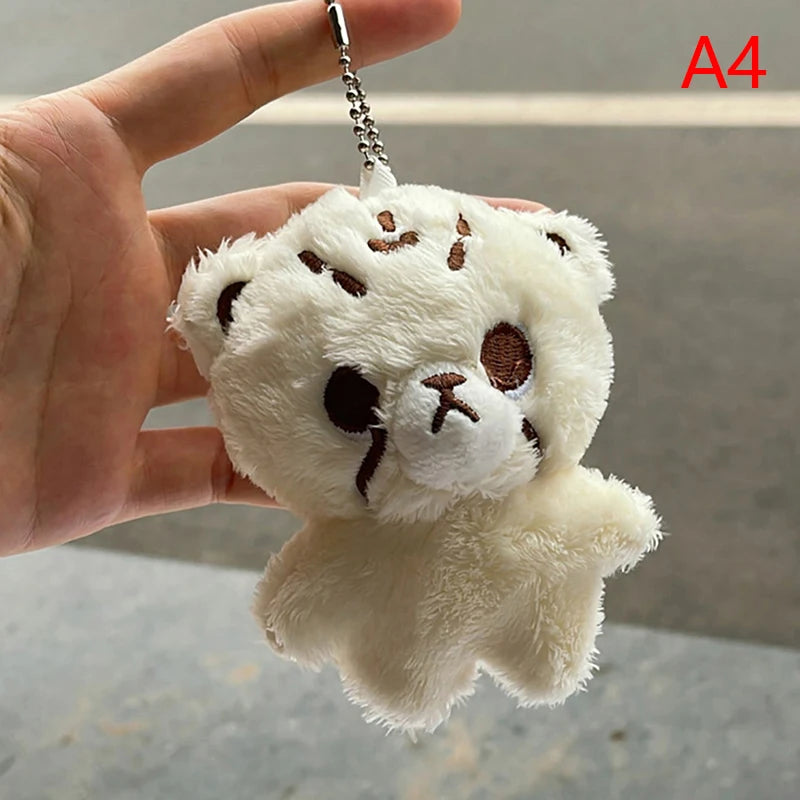 1pc Kpop Cartoon Cheetah Lee Doyoung Mark Same Plush Keyrings Q Styles Mini Gomdo Lee Taeyong Keychains Key Rings Bag Pendants