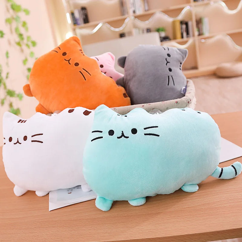 Kawaii Cookie Cat Plush Pillow Soft Sofa Cushion Stuffed Kitten Toy Pause Bed Sleep Pillows Home Decor Birthday Gift Doll Kids