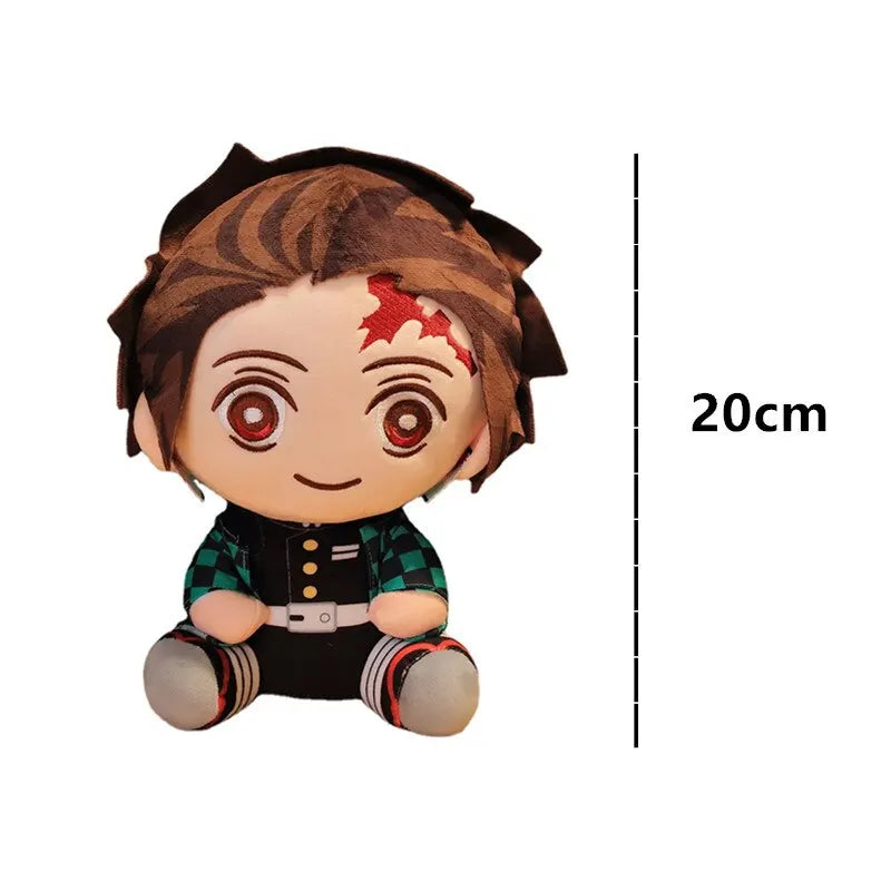 20cm Hot Japan Demon Slayer Plush Dolls Lovely Anime Kimetsu No Yaiba Kamado Tanjirou Nezuko Zenitsu Kyoujurou Toys Kids Gifts