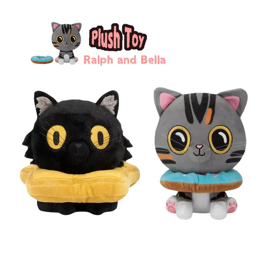 New Arrive Cute Soft 20cm Ralph and Bella Plushie Stuffed Cartoon Cat Plush Home Comfort Pillow Cushion Gift Doll Kids Girls