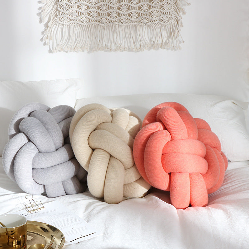 Sofa Pillow Office Nap Craft Pillow Knot Throw Pillow - Plushy Mart